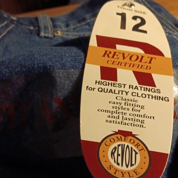 Revolt Flare Leg Jeans Girl's Velcro Cargo Pockets NWT Size 12 - Picture 12 of 14
